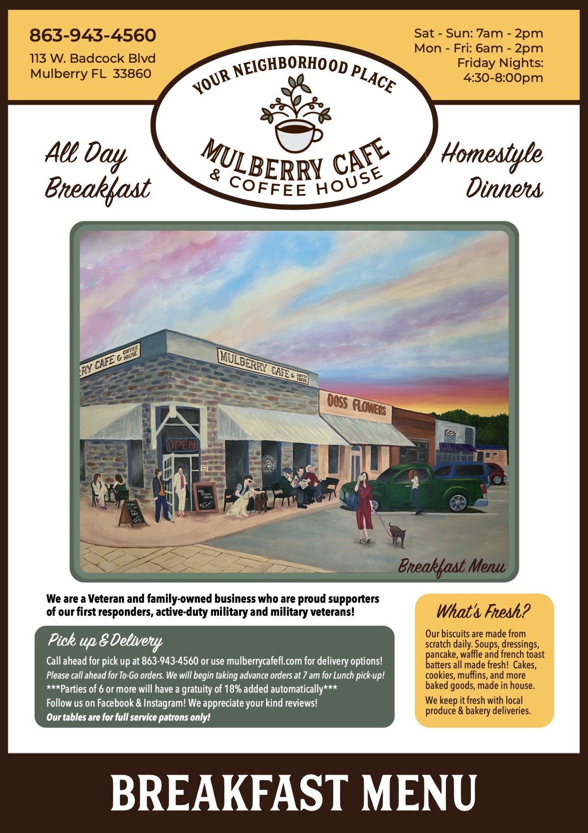 BREAKFAST MENU